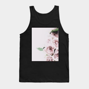 Flowers print, Roses, Pink, Pastel, Fashion print, Scandinavian art, Modern art, Wall art, Print, Minimalistic, Modern Tank Top